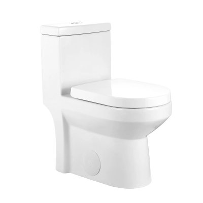 LIBERTY One-Piece Round Toilet, 12" Rough-in Dual-Flush with Multiple Colors -White